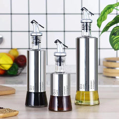 Stainless Steel Glass Oil Dispenser Bottle Cosmia.pk