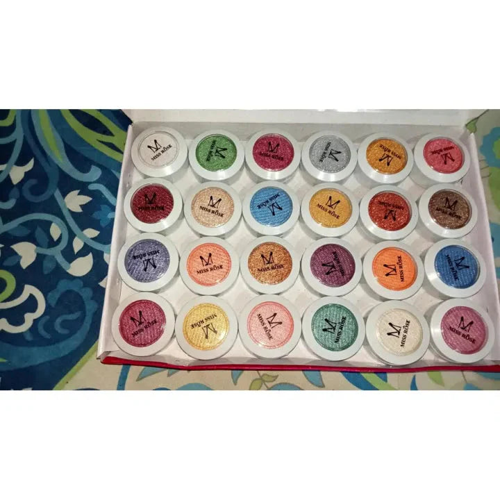 Miss Rose Glitter Eye Shadow - 24 Pcs Miss Rose