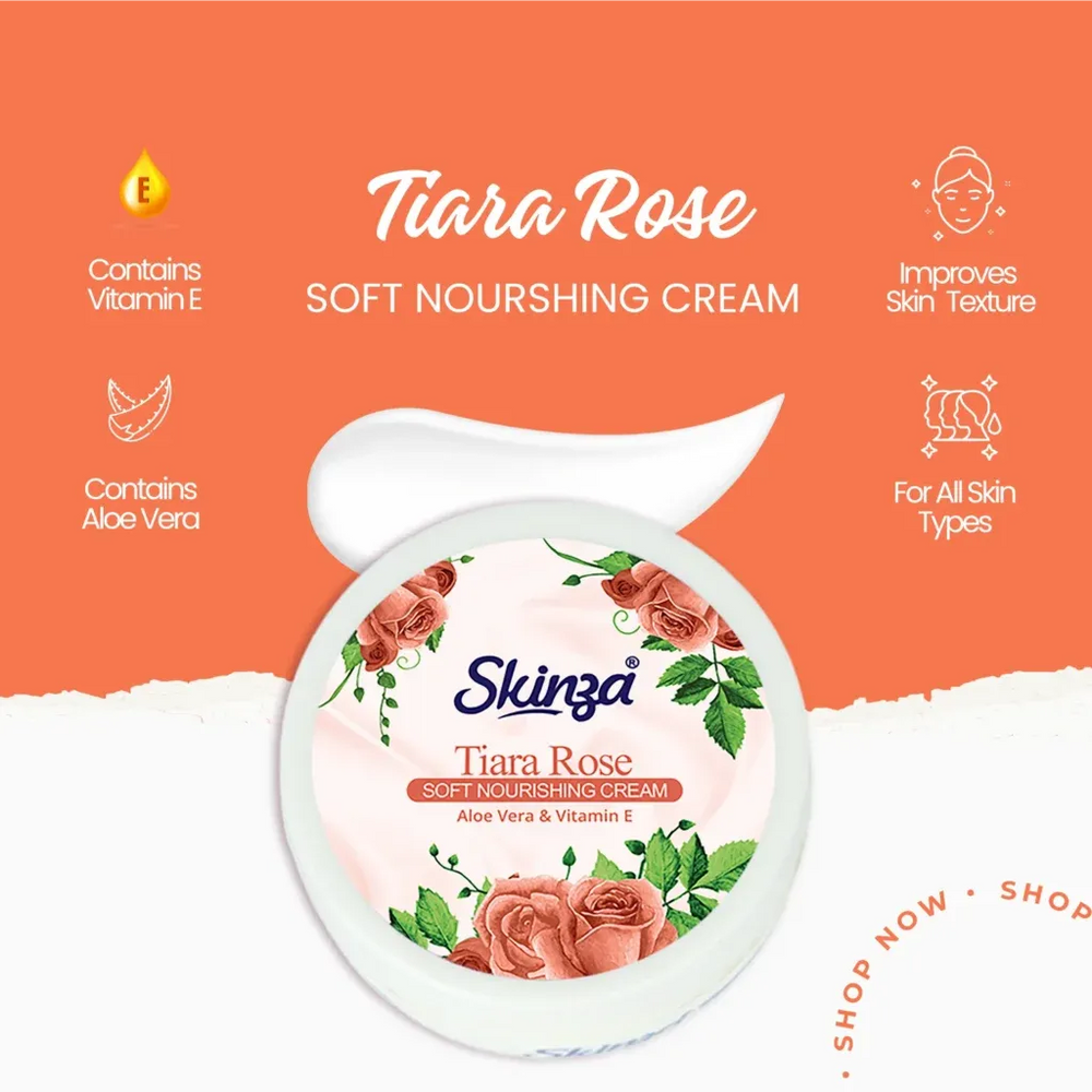Skinza Tiara Rose Nourishing Cream - 150ml Skinza