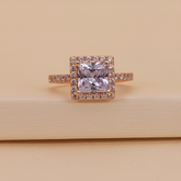 Square Halo Diamond Style Ring Cosmia