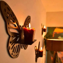 3D Wooden Wall Decorative Butterfly Wall Shelf Cosmia.pk