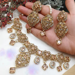 Antique Necklace Set - Stone Work Cosmia