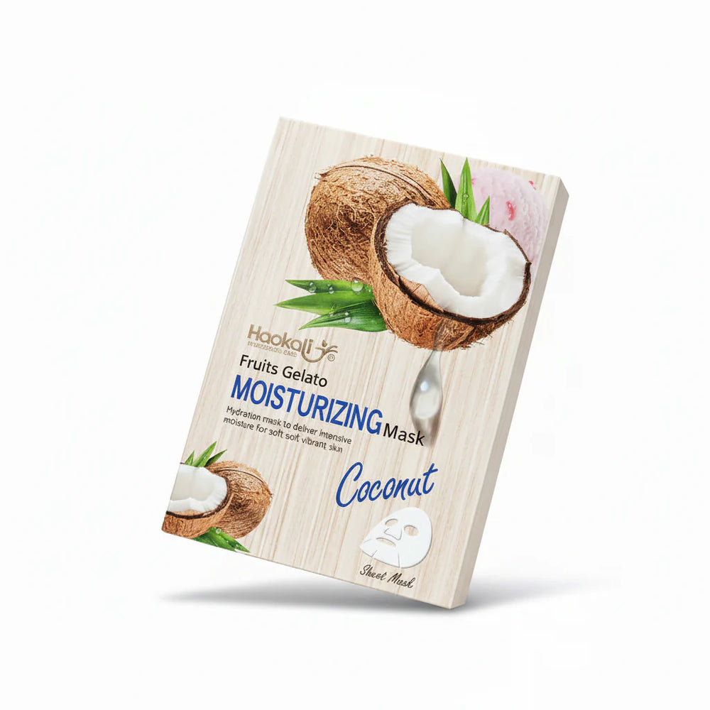 Haokali Fruits Gelato Moisturizing Coconut Facial Sheet Masks - 10 PCS Haokali