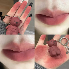 Julystar Bear Keychain Style Trendy Lip Gloss JulyStar