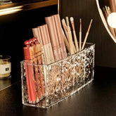 4 Grid Makeup Brush Pen Holder Multi Compartment Rippled Divided Cosmia.pk