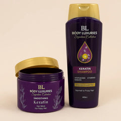Body Luxuries 2 in 1 Keratin Deal Shampoo - 400ml + Mask - 300gm Body Luxuries
