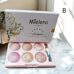 Mielena 6-Color Dashing Blusher Palette Mielena