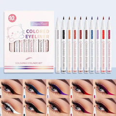 10 Pcs Dragon Ranee Colorful Eyeliner Pencil Dragon Ranee