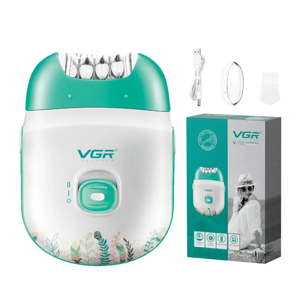VGR V-726 Wet & Dry Compact Professional Cordless Women Epilator VGR