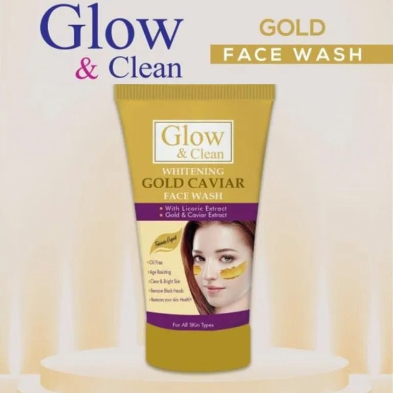 Glow And Clean Whitening Gold Caviar Face Wash 120ml Glow & Clean