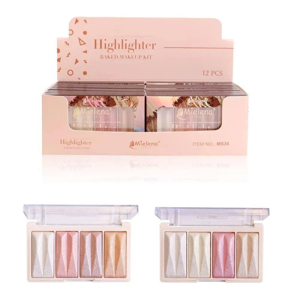 Mielena 4 in 1 Highlighter Palette Mielena