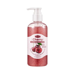 KORMESIC exfoliating whitening Cherry body scrub & shower gel 280ml KORMESIC