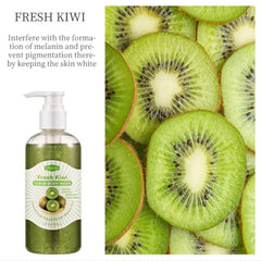 KORMESIC exfoliating whitening Kiwi body scrub & shower gel 280ml KORMESIC