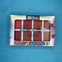 Beauty Color Blush Glow Kit - 8 Vibrant Colours Palette Beauty Color