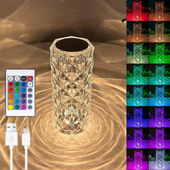 Diamond Rose Crystal Lamp 16 Color Changing with remote Cosmia.pk