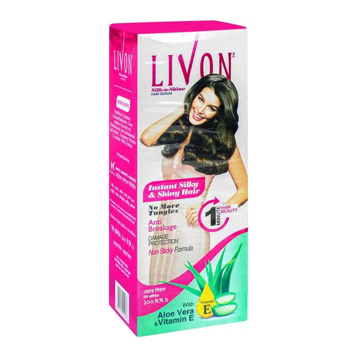 Livon Aloe Vera & Vitamin E Instant Silky & Shiny Hair Serum - 100ml Livon