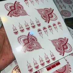 Simple Aesthetic Full Hand Sticker Tatto Mehndi Cosmia.pk