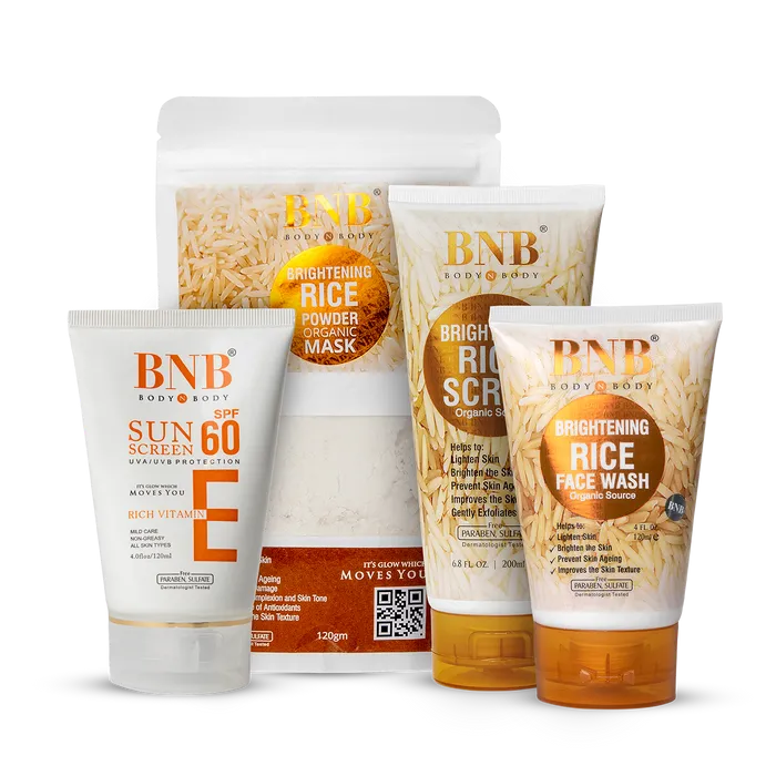 BNB Radiance Resurgence Bundle (Rice Extract Kit + Vitamin E SPF60 - 120ml) BnB