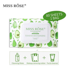 Miss Rose Avocado Beauty Concept Facial Cleansing Wipes – 80 Pcs Miss Rose