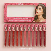 Huda Beauty Matte Liquid Lip Gloss - 12 Pcs Huda Beauty