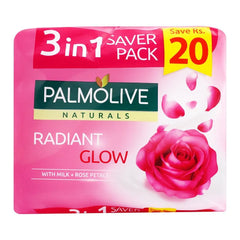 Palmolive Naturals Glow Soap, 3-In-One Pack - 3X145g Palmolive