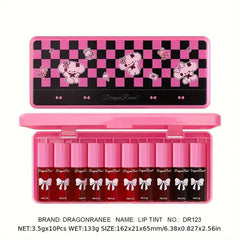 10 Pcs Dragon Kitty Liptint+ Lipgloss Dragon Ranee