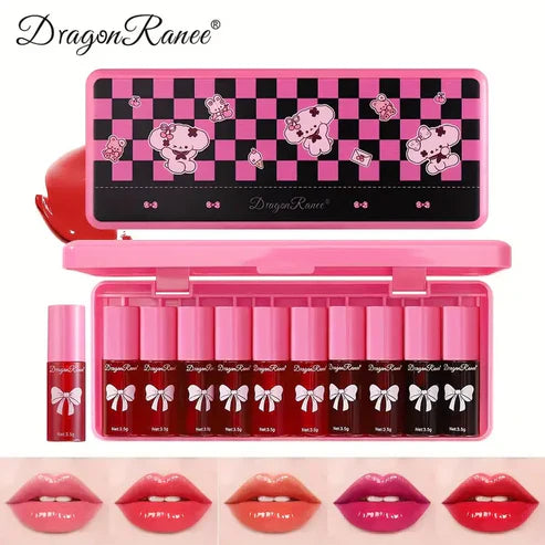 10 Pcs Dragon Kitty Liptint+ Lipgloss Dragon Ranee