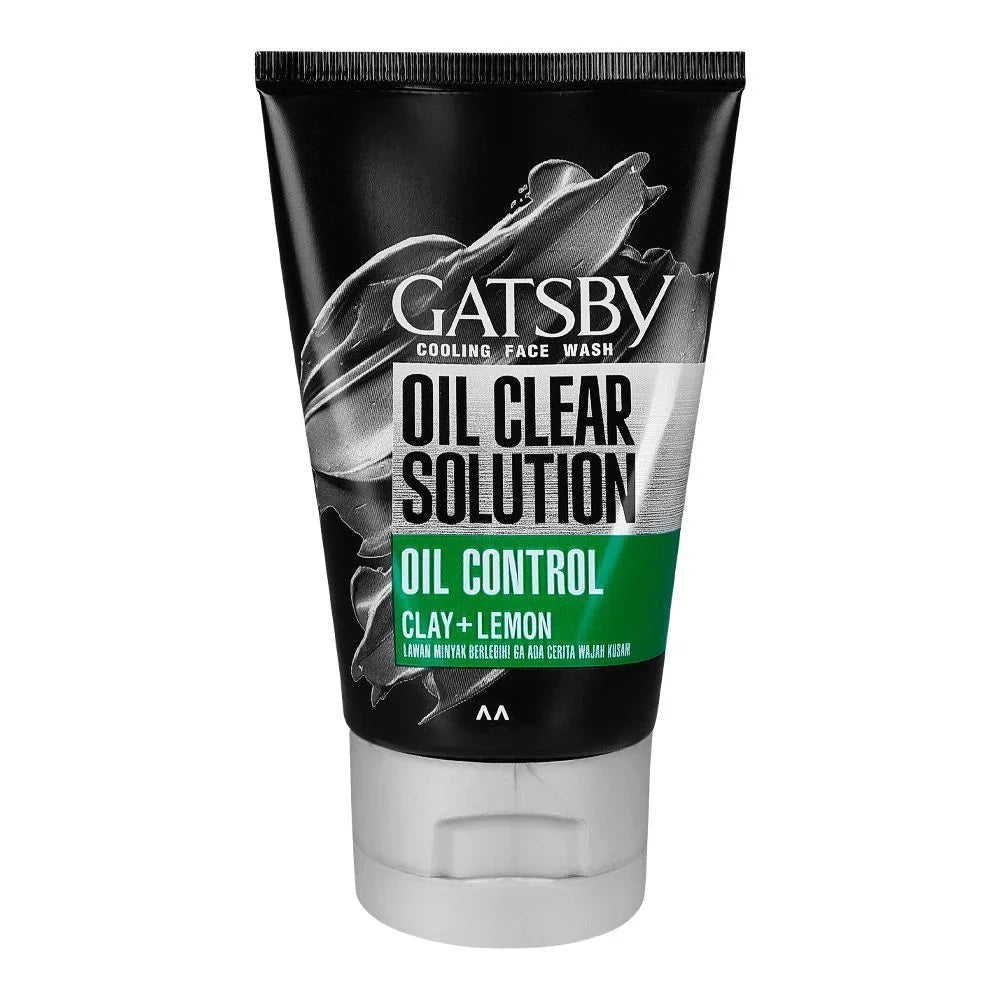 Gatsby Oil Clear Solution Oil Control Clay+Lemon Cooling Face Wash 100g Gatsby