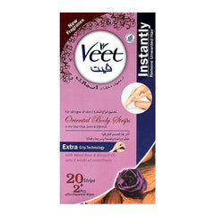 Veet Oriental Velvet Rose & Almond Oil Body Strips 20+2-Pack (Imported) Veet