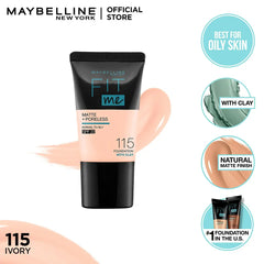 Original Maybelline - Fit Me Liquid Foundation Matte & Poreless Mini Tube Maybelline