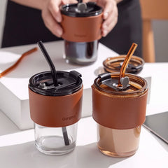 Coffee Cup With Straw - 400ml Cosmia.pk
