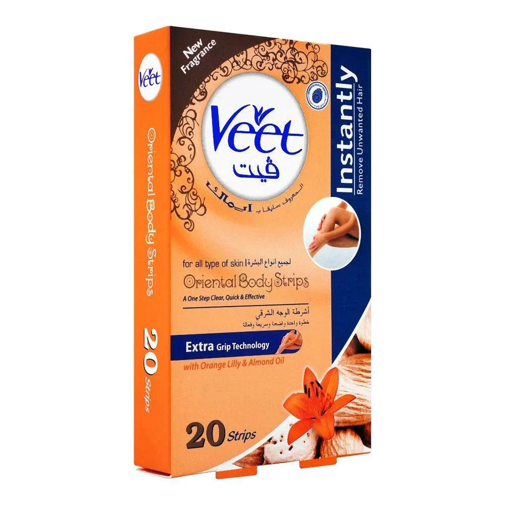 Veet Oriental Orange Lily & Almond Oil Body Strips 20-Pack Veet