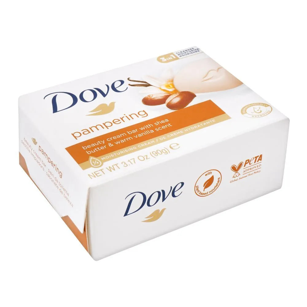 Dove Pampering Beauty Cream Bar, With Shea Butter & Warm Vanilla Scent - 135g Dove