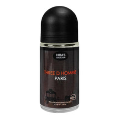 Hiba's Collection Three D Homme Paris Deodorant Roll On - 60ml Hiba's Collection