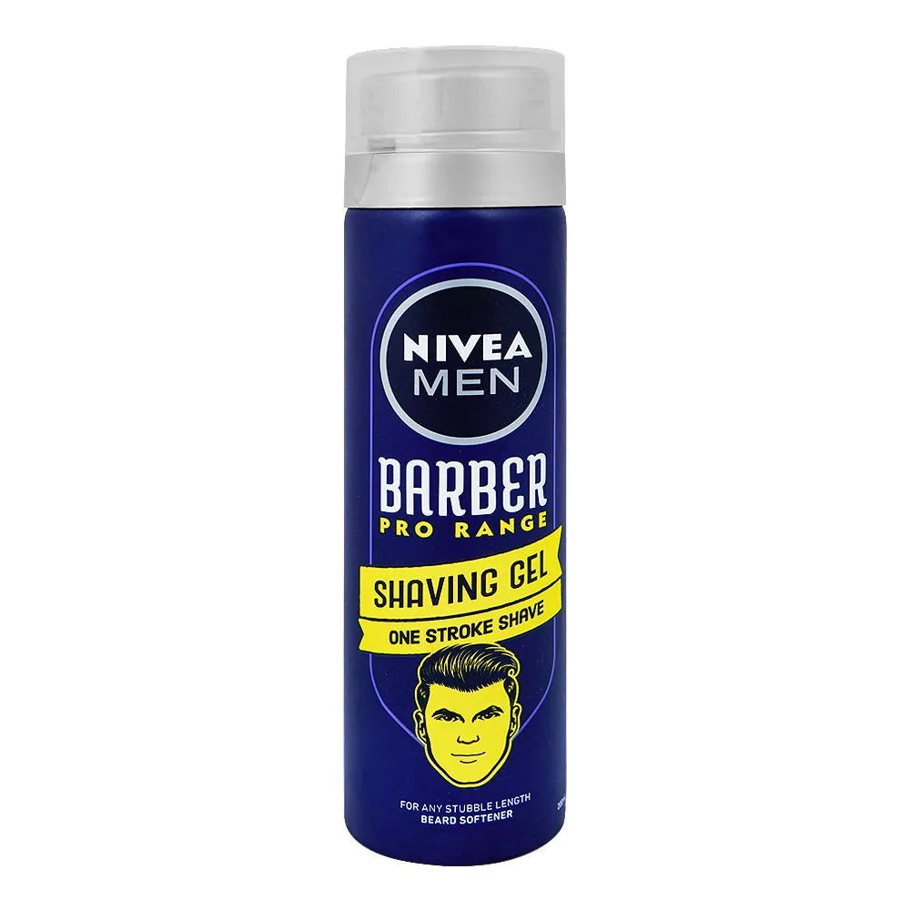 Nivea Men Barber Pro Range Shaving Gel, One Stroke Shave - 200ml Nivea