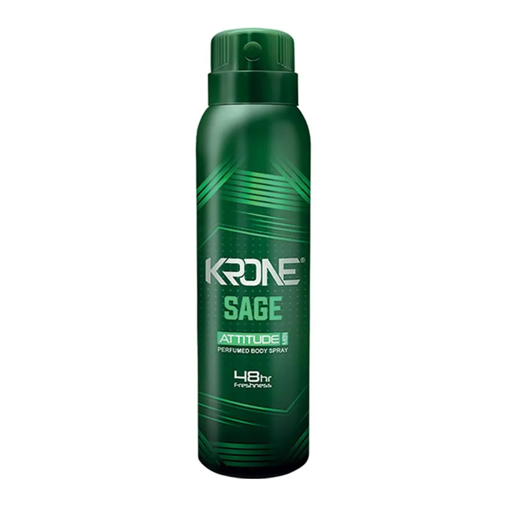 Krone Attitude Sage Body Spray, For Men - 150ml Krone