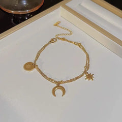 Stainless steel Celestial Charm Bracelet Cosmia