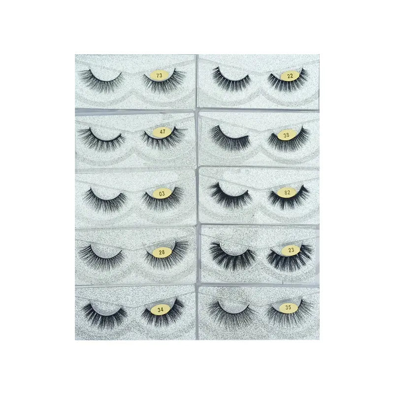 Glamorous Face 12D Mink Hair Eyelashes 10 Pieces GF 8067 Glamorous Face