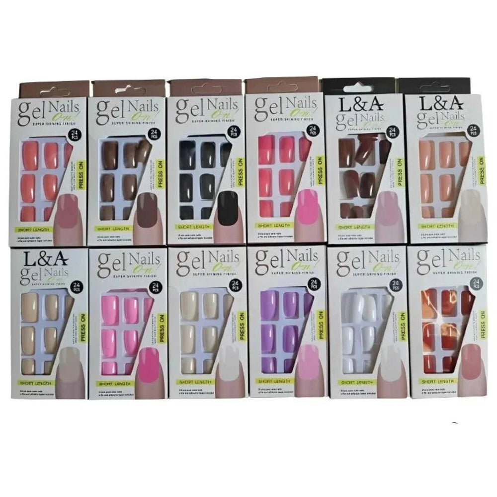 Gel Nails Stickon Pack of 12 Cosmia.pk