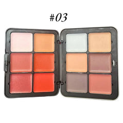 12 color Powder Blush & Contour Tin Palette Cosmia.pk