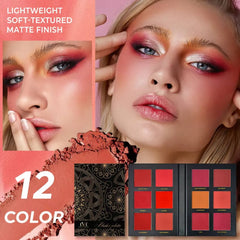 Cvb Blusher palette Perfect All Skin Tones Twelve Shades CVB