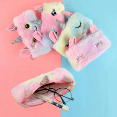 Unicorn Plush | Fur Pencil Pouch Cosmia.pk