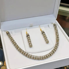 Stone Silver Chain Necklace Cosmia