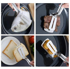 Stainless Steel 2-in-1 Cooking Spatula Tong-Each Cosmia.pk