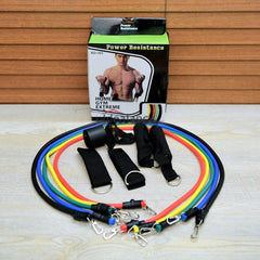 11-Pcs set of Power Resistance exercise bands (BD-303) - for home Cosmia.pk