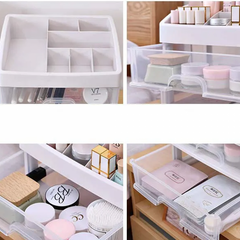Transparent Plastic Four Layer Cosmetic Storage Box Cosmia.pk