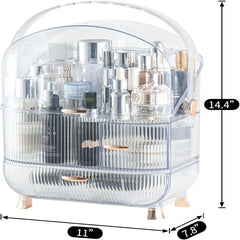 Makeup Organizer for Vanity, 3-layer Cosmetic Storage Box Cosmia