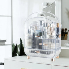 Makeup Organizer for Vanity, 3-layer Cosmetic Storage Box Cosmia