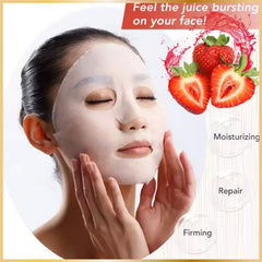 O'MAYLN Radiance and Hydration Strawberry Facial Mask - 10 PCS O'Mayln
