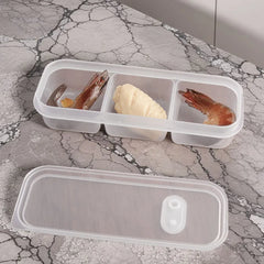 3 Compartment Storage Box with Soft Seal Lids Cosmia.pk